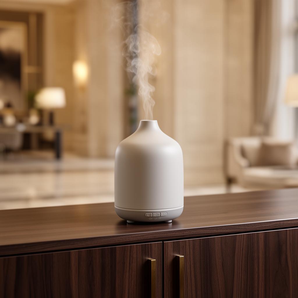 Difusor profesional en lobby de hotel premium